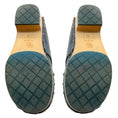Load image into Gallery viewer, Chanel Blue 2014 Interlocking CC Logo Distressed Leather Clogs

