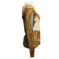 Load image into Gallery viewer, Etro Beige / Grey Multi Paisley Patterned Long Sleeved V-Neck Silk and Cashmere Knit Pullover Sweater

