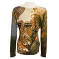 Load image into Gallery viewer, Etro Beige / Grey Multi Paisley Patterned Long Sleeved V-Neck Silk and Cashmere Knit Pullover Sweater
