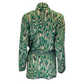 Load image into Gallery viewer, Dries van Noten Green / Beige / Black Long Sleeved Belted Wool Knit Cardigan Sweater
