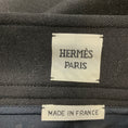 Load image into Gallery viewer, Hermes Black 2022 Inverted Pleated Wool Belted Skirt
