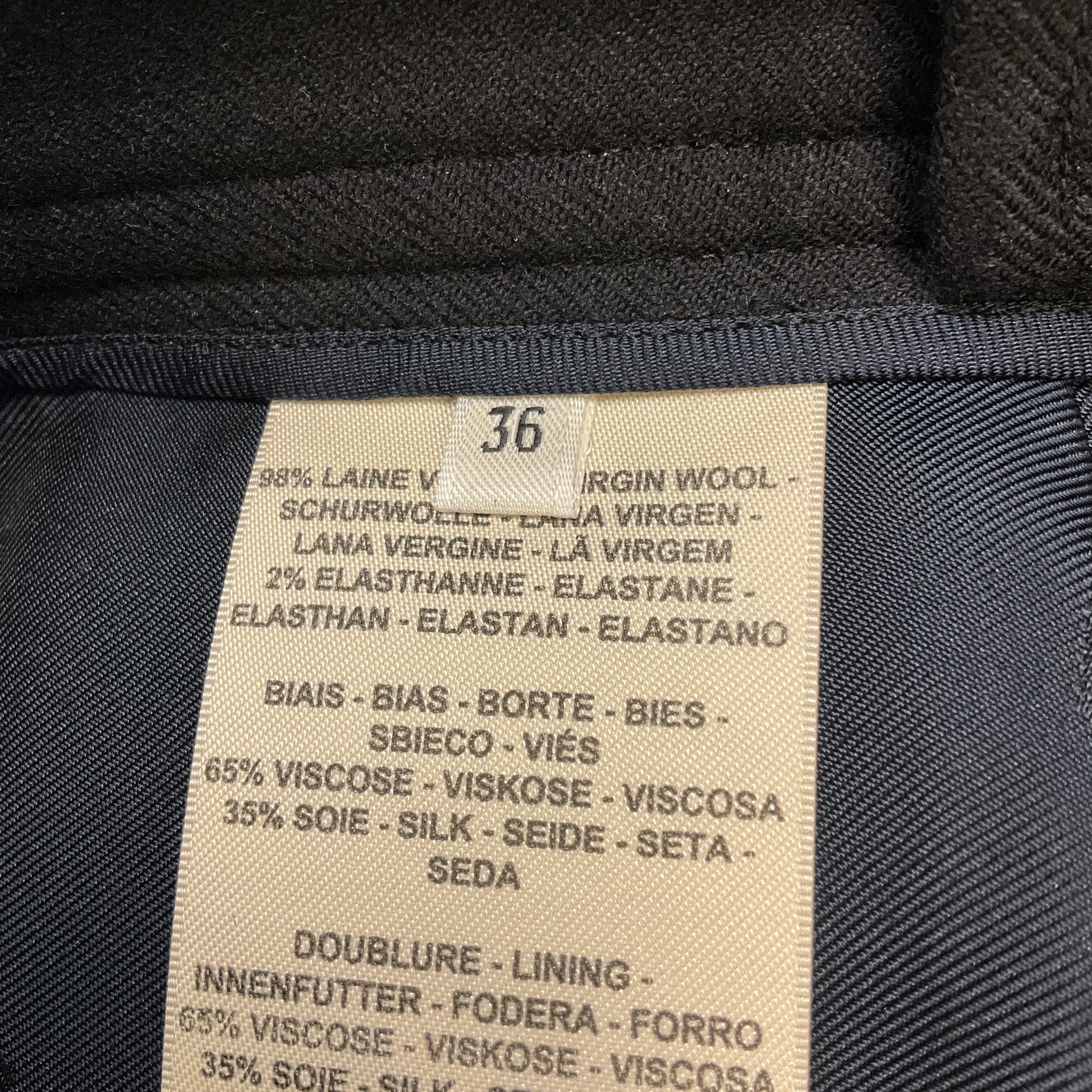 Hermes Black 2022 Inverted Pleated Wool Belted Skirt