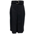 Load image into Gallery viewer, Hermes Black 2022 Inverted Pleated Wool Belted Skirt
