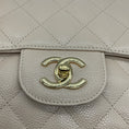 Load image into Gallery viewer, Chanel Beige Quilted Caviar Leather Chain Strap Single Flap Handbag with Gold Hardware
