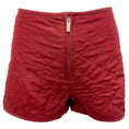 Load image into Gallery viewer, Christian Dior Burgundy Quilted Matelasse Silk Shorts with Bee Embroidery
