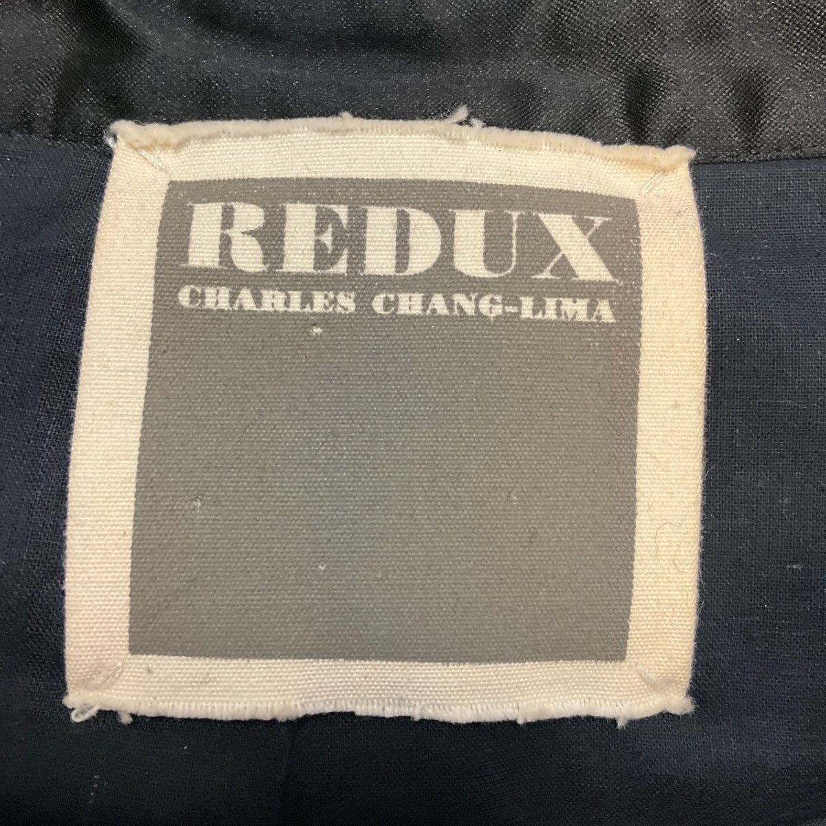 Redux Charles Chang-Lima Black Stone Embellished Satin Coat