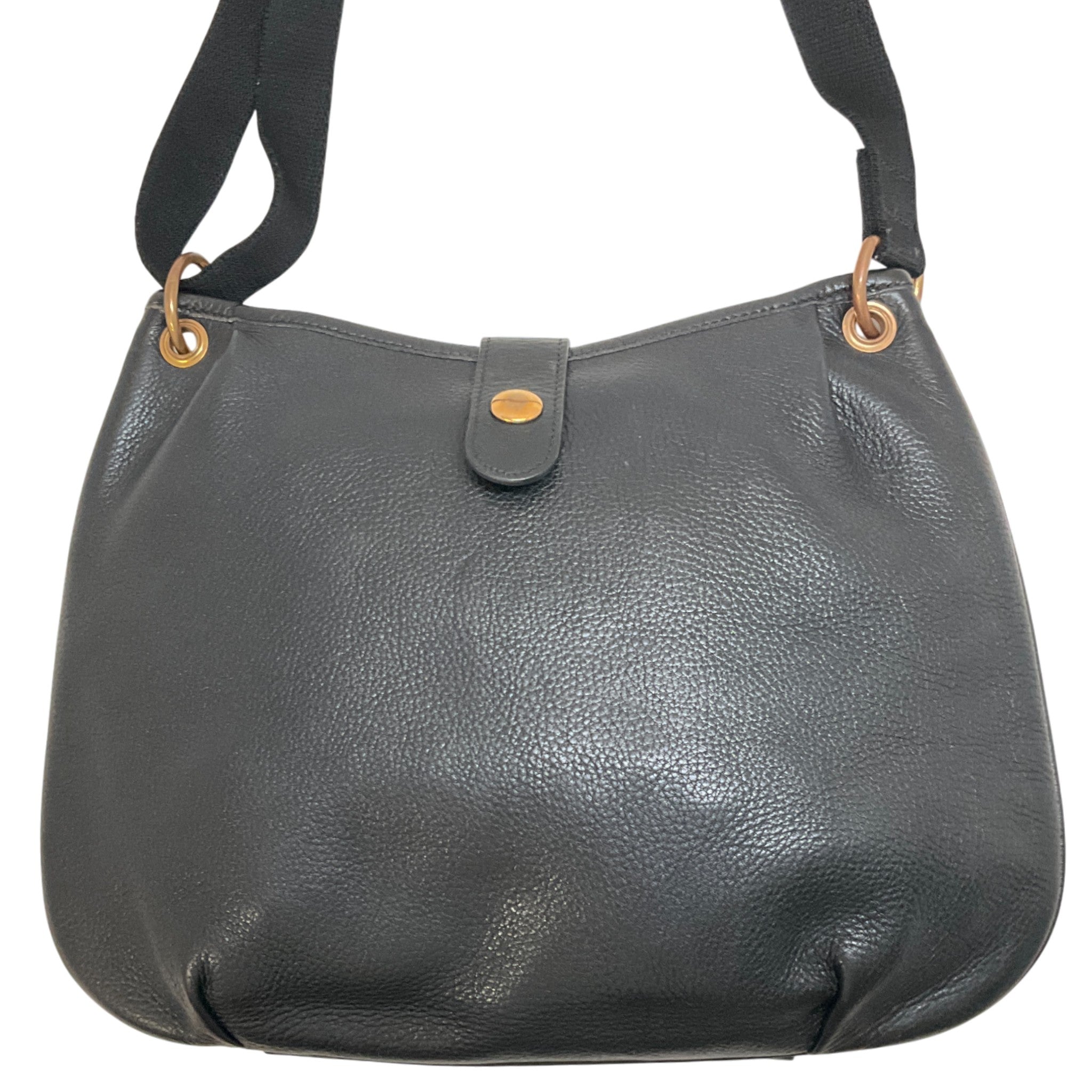 Hermes Vintage 1986 Black Leather Rodeo Shoulder Bag
