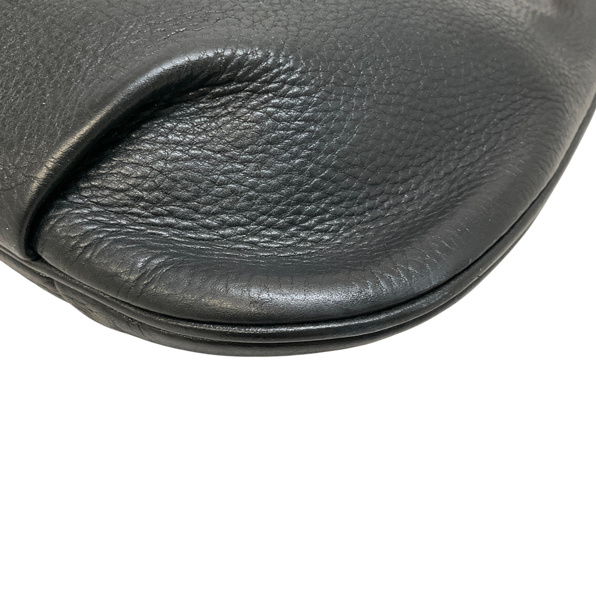 Hermes Vintage 1986 Black Leather Rodeo Shoulder Bag