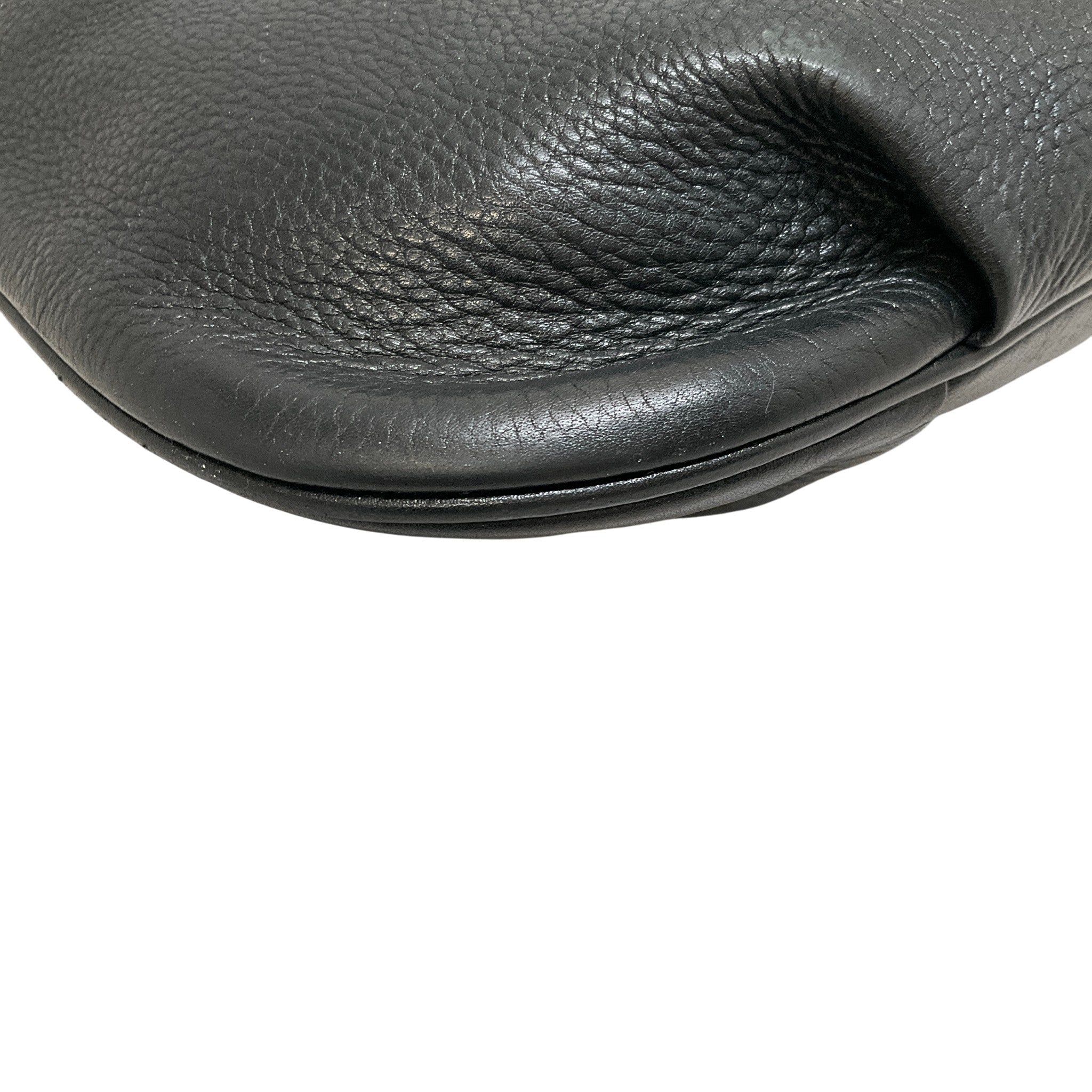 Hermes Vintage 1986 Black Leather Rodeo Shoulder Bag