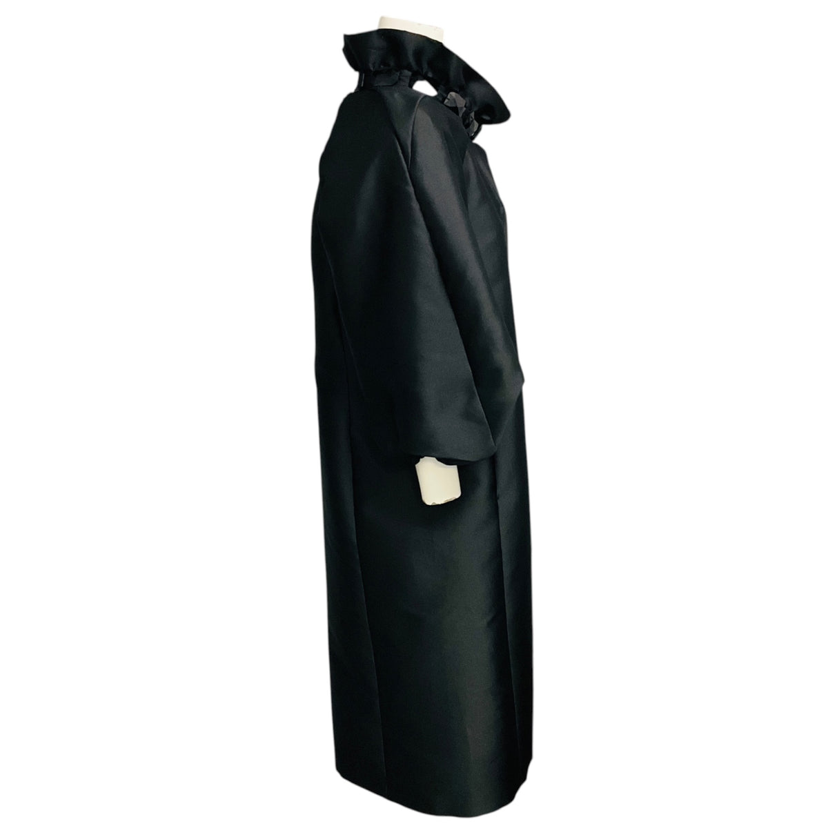 Redux Charles Chang-Lima Black Stone Embellished Satin Coat