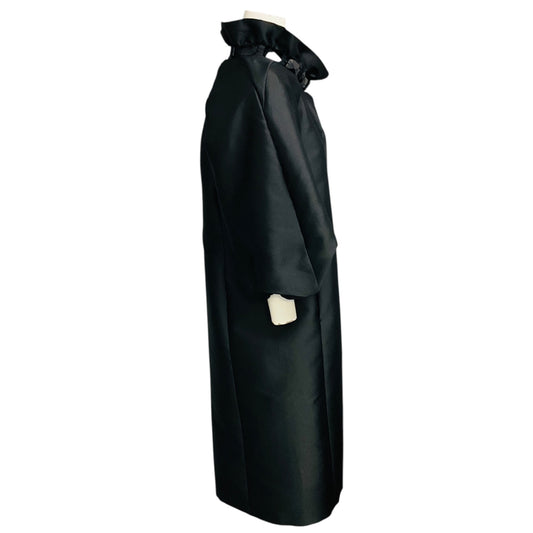 Redux Charles Chang-Lima Black Stone Embellished Satin Coat