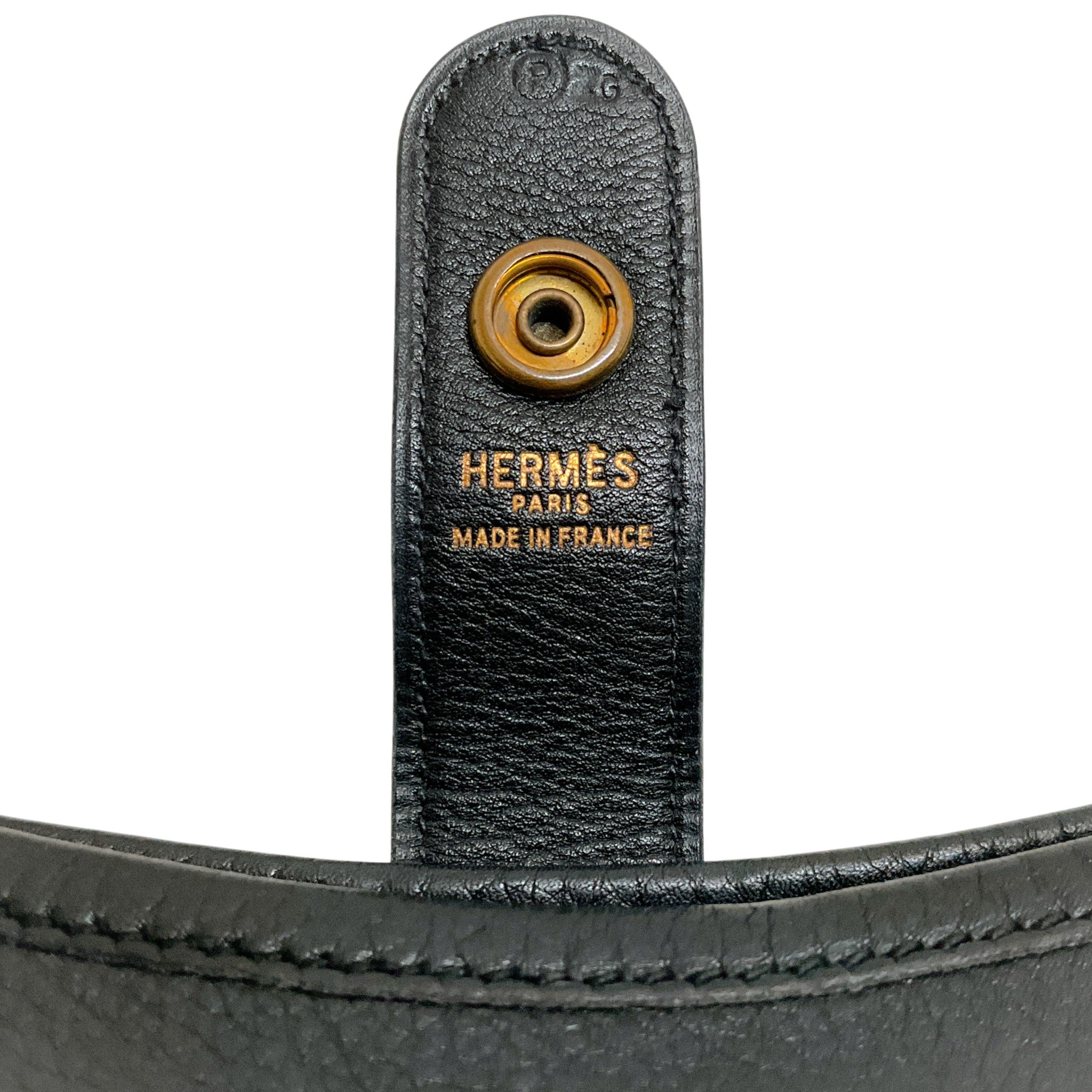 Hermes Vintage 1986 Black Leather Rodeo Shoulder Bag