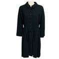 Load image into Gallery viewer, Dolce & Gabbana Black Collared Button Front Crepe Coat with Polka Dot Lining
