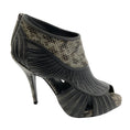 Load image into Gallery viewer, Christian Dior Grey Temptation Python Strappy Peep Toe Ankle Booties
