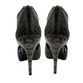 Load image into Gallery viewer, Christian Dior Grey Temptation Python Strappy Peep Toe Ankle Booties
