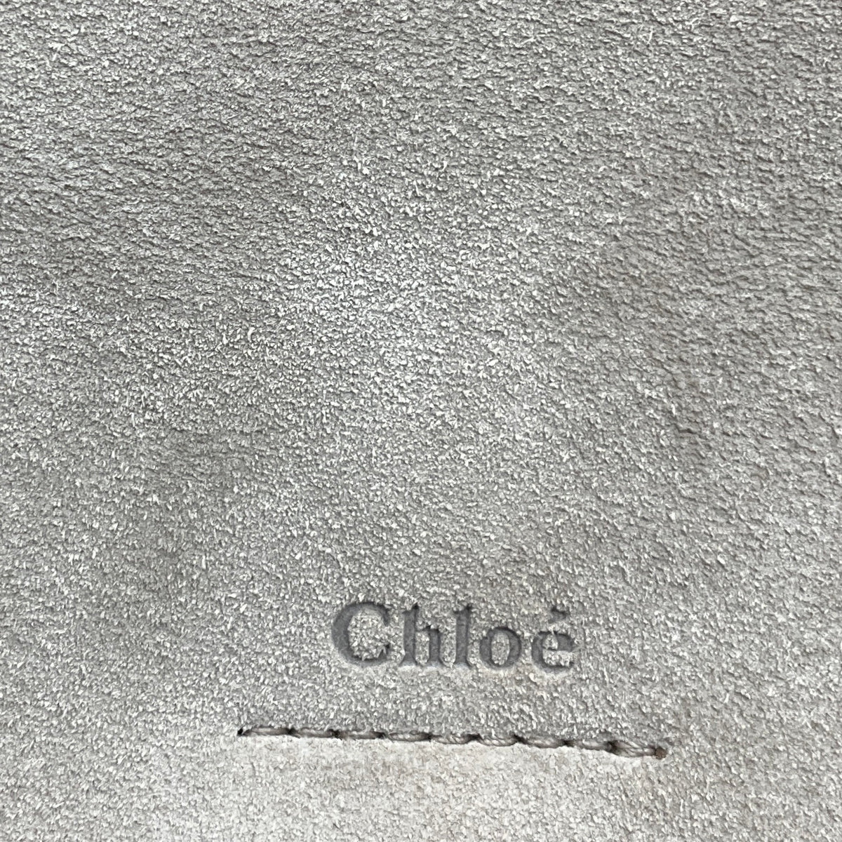 Chloe Motty Gray Faye Medium Flap Calfskin Leather and Suede Shoulder Bag