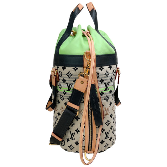 Louis Vuitton Tan / Black / Lime Gypsy PM Tote