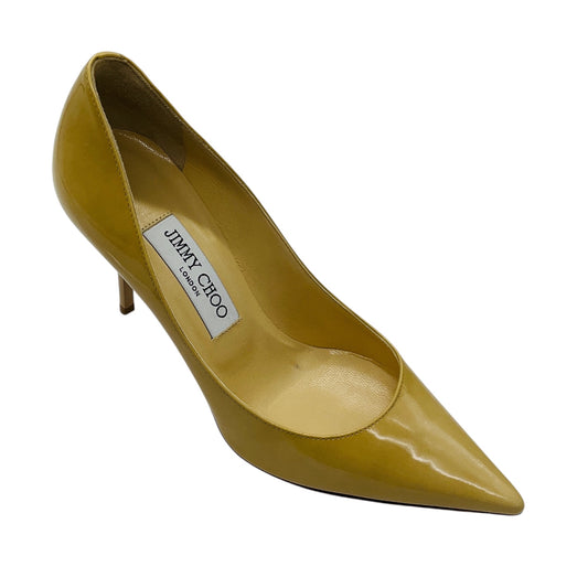 Jimmy Choo Nude Pointed Toe Patent Leather Pumps