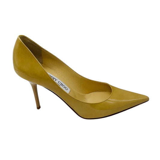 Jimmy Choo Nude Pointed Toe Patent Leather Pumps