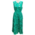 Load image into Gallery viewer, Self-Portrait Green 3D Cotton Lace Midi Dress
