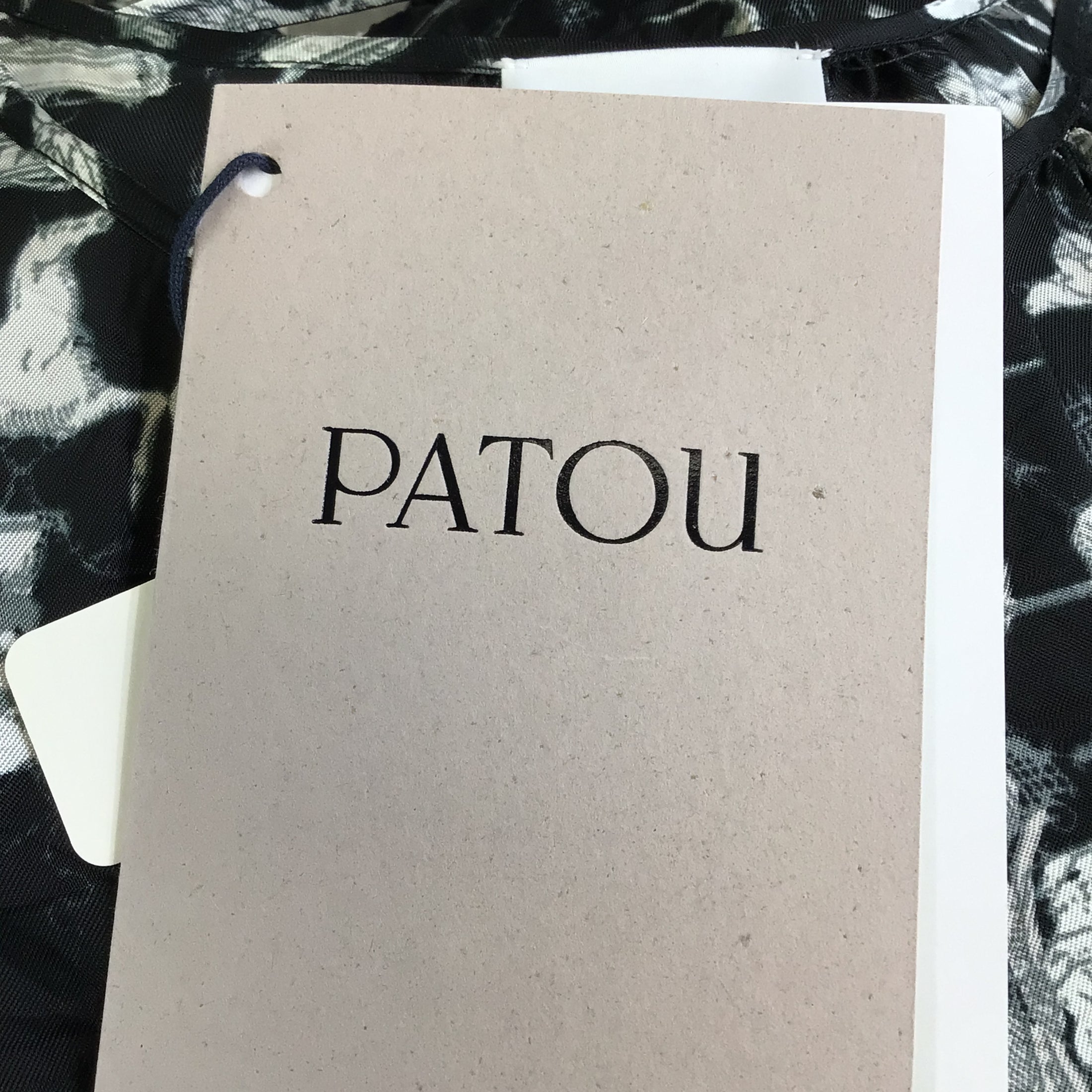 Patou Black / White Fairy Tale Print Buttoned Maxi Dress