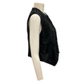 Load image into Gallery viewer, Saks Fifth Avenue Black Embroidered Broad Tail Fur Vest
