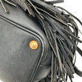 Load image into Gallery viewer, Saint Laurent Black Leather Fringe Emmanuelle Shoulder Bag
