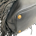 Load image into Gallery viewer, Saint Laurent Black Leather Fringe Emmanuelle Shoulder Bag
