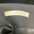 Load image into Gallery viewer, Balenciaga Black Double Breasted Mid Length Coat with Velvet Collar
