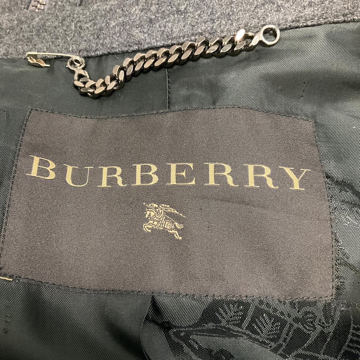 Burberry Charcoal Grey Classic Wool and Cashmere Coat