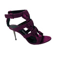 Load image into Gallery viewer, Tom Ford Purple Knot Detail Satin Caged Sandals
