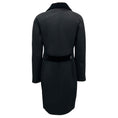 Load image into Gallery viewer, Balenciaga Black Double Breasted Mid Length Coat with Velvet Collar
