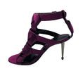 Load image into Gallery viewer, Tom Ford Purple Knot Detail Satin Caged Sandals
