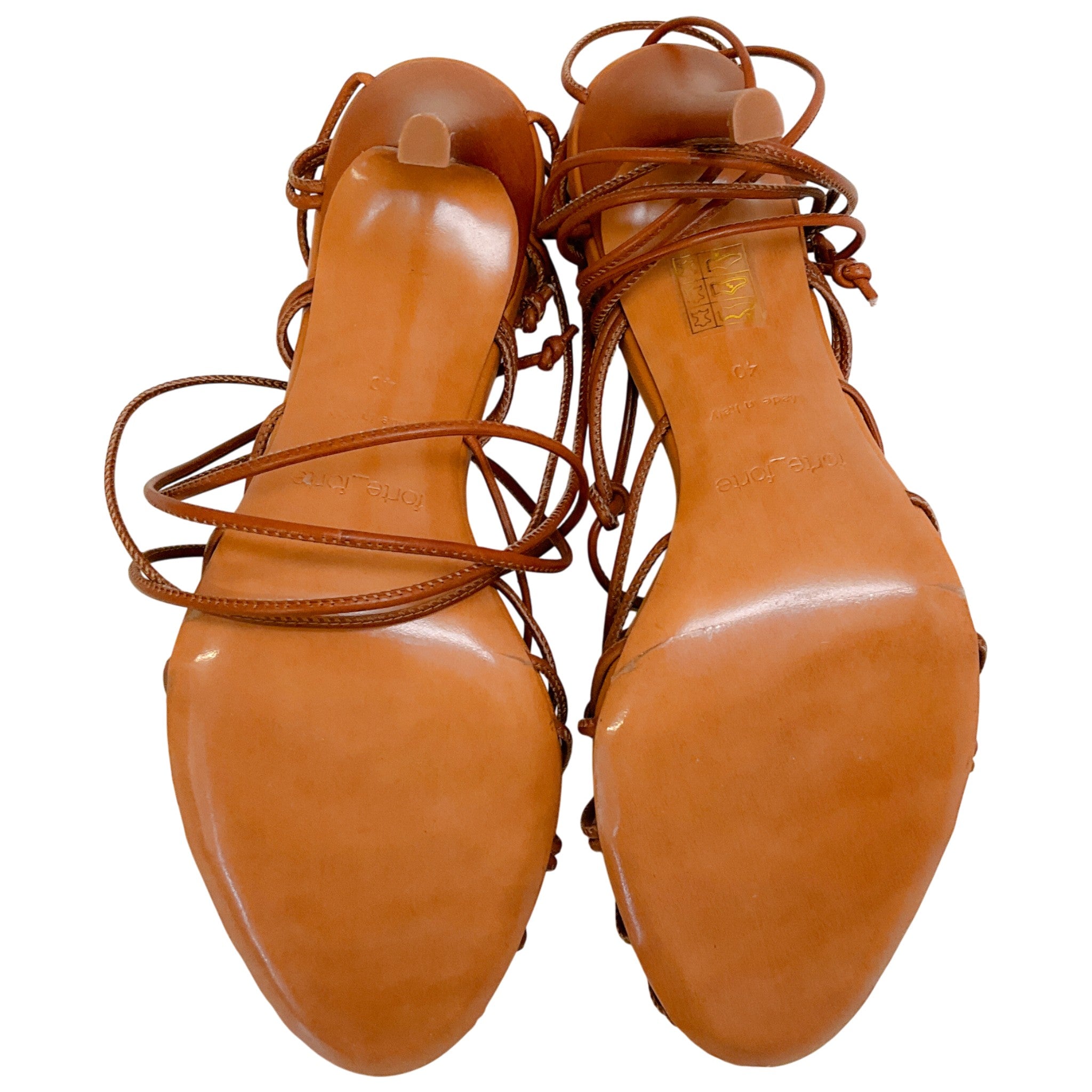 Forte Forte Tan Leather Strappy Sandals