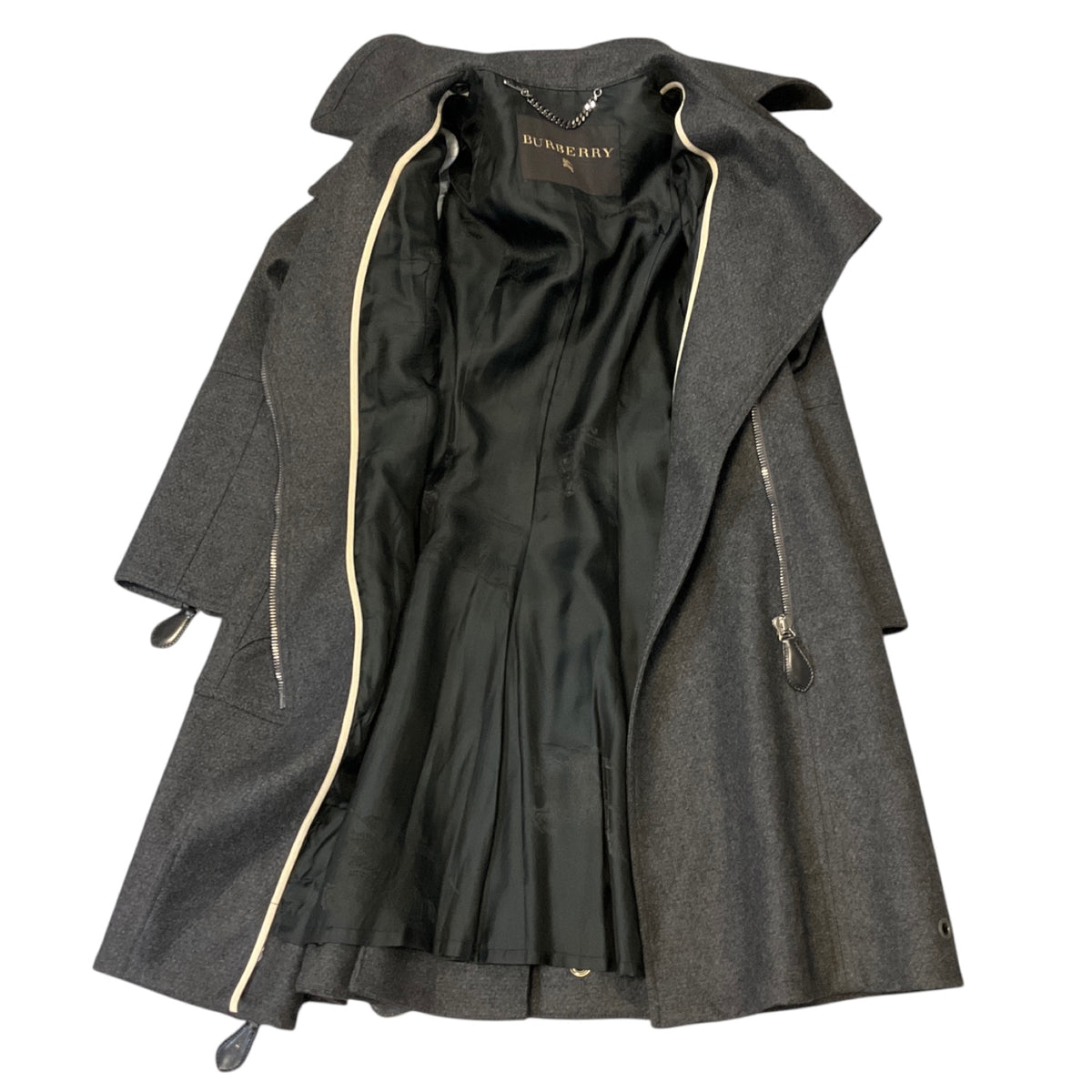 Burberry Charcoal Grey Classic Wool and Cashmere Coat