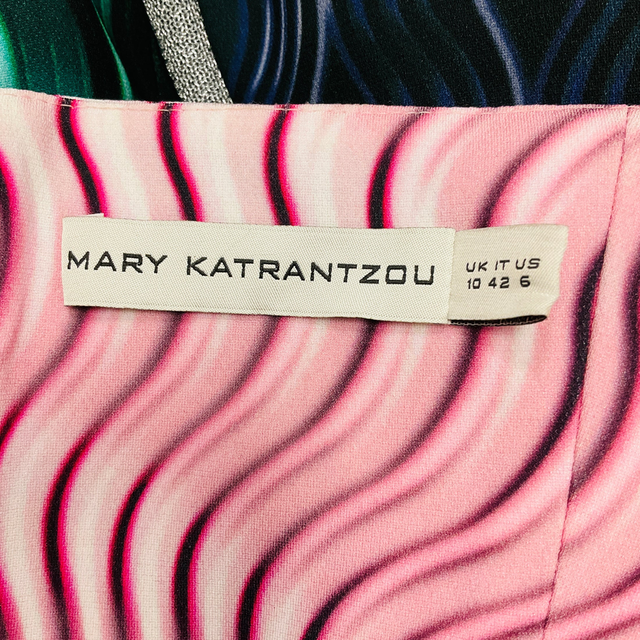 Mary Katrantzou Pink / Green Multi Printed Halter Mini Dress