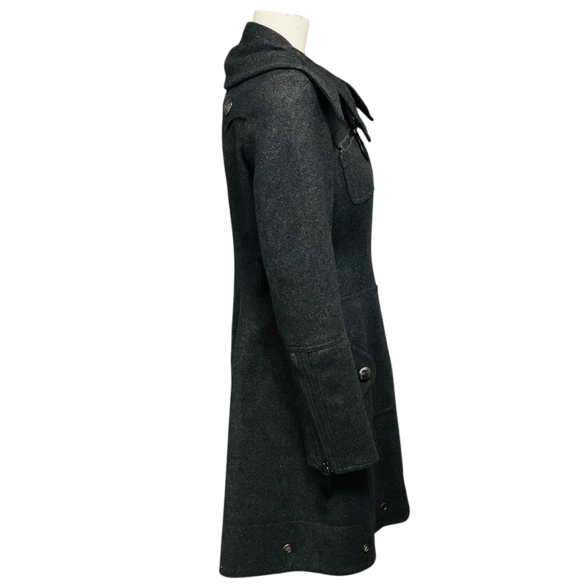 Burberry Charcoal Grey Classic Wool and Cashmere Coat