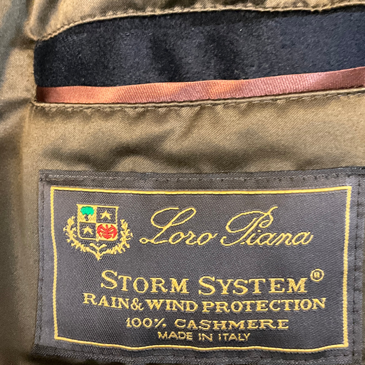 Loro Piana Navy Blue Storm System Rain & Wind Protection Classic Cashmere Duffle Coat