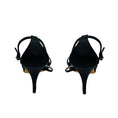 Load image into Gallery viewer, Giuseppe Zanotti Black Crystal Embellished Strappy Satin Sandals
