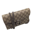 Load image into Gallery viewer, Gucci Beige / Pink GG Supreme Monogram Mini Dionysus Chain Wallet Handbag
