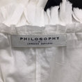 Load image into Gallery viewer, Philosophy di Lorenzo Serafini White / Black Pearl Embellished Cotton Midi Dress
