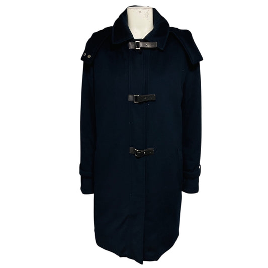 Loro Piana Navy Blue Storm System Rain & Wind Protection Classic Cashmere Duffle Coat