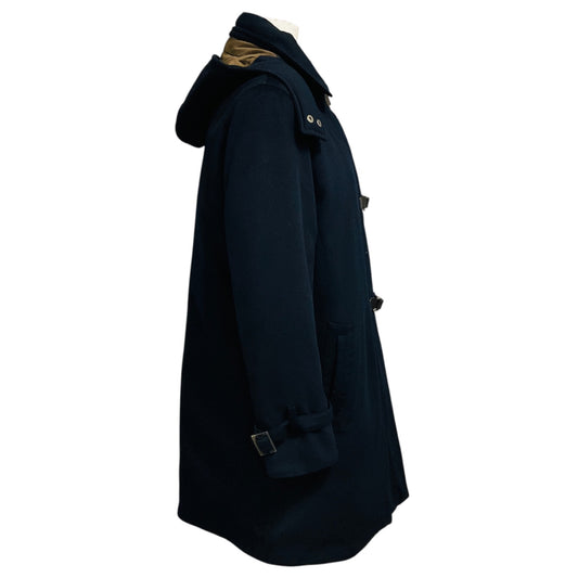 Loro Piana Navy Blue Storm System Rain & Wind Protection Classic Cashmere Duffle Coat