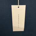 Load image into Gallery viewer, Christopher Kane Navy Blue Stretch Knit Peplum Hem Dress with Green Stripe Elastic
