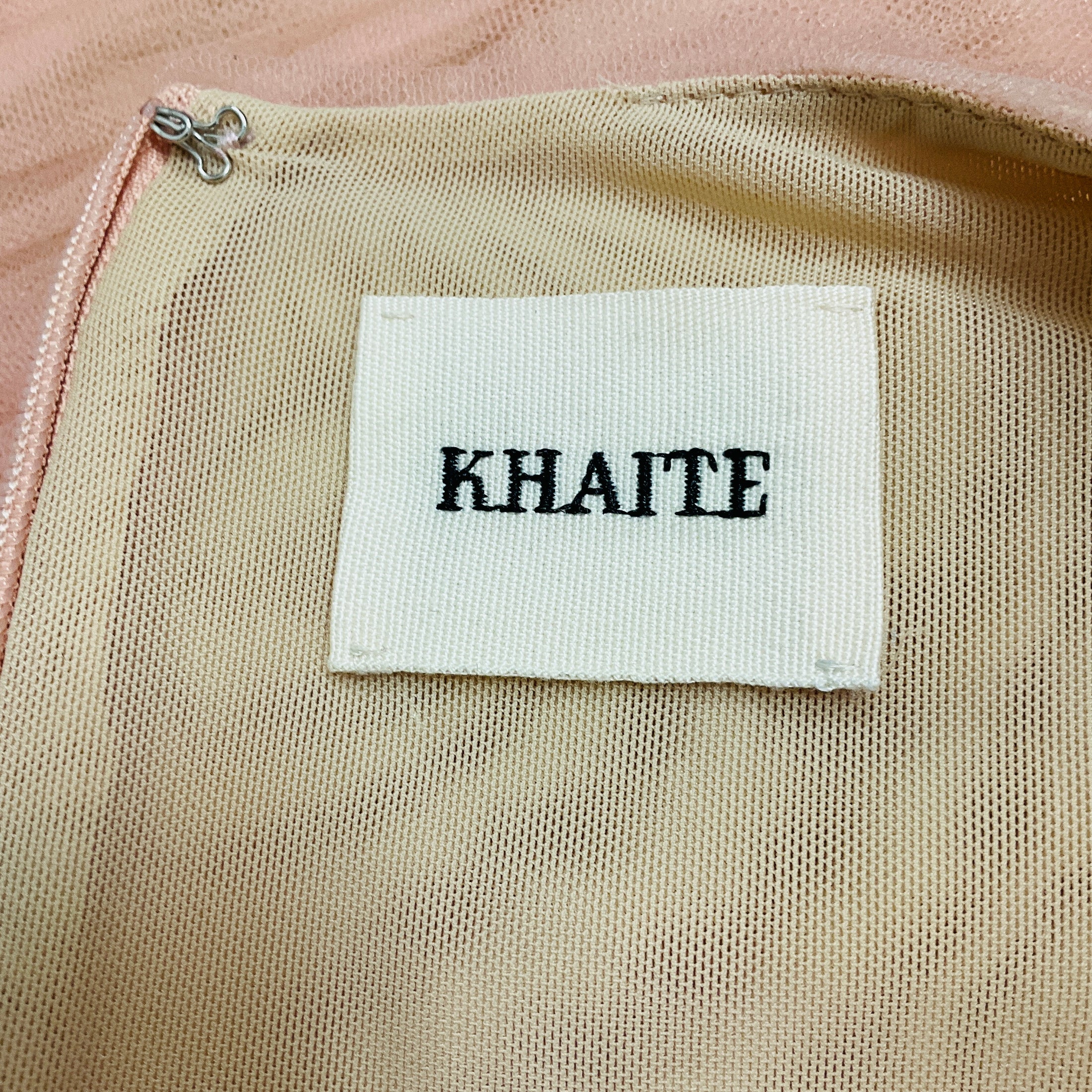 Khaite Pink Vienna Crystal Embellished Pleated Tulle Top