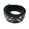 Load image into Gallery viewer, Ralph Lauren Collection Black Multi Stone Embellished Leather Bag Strap
