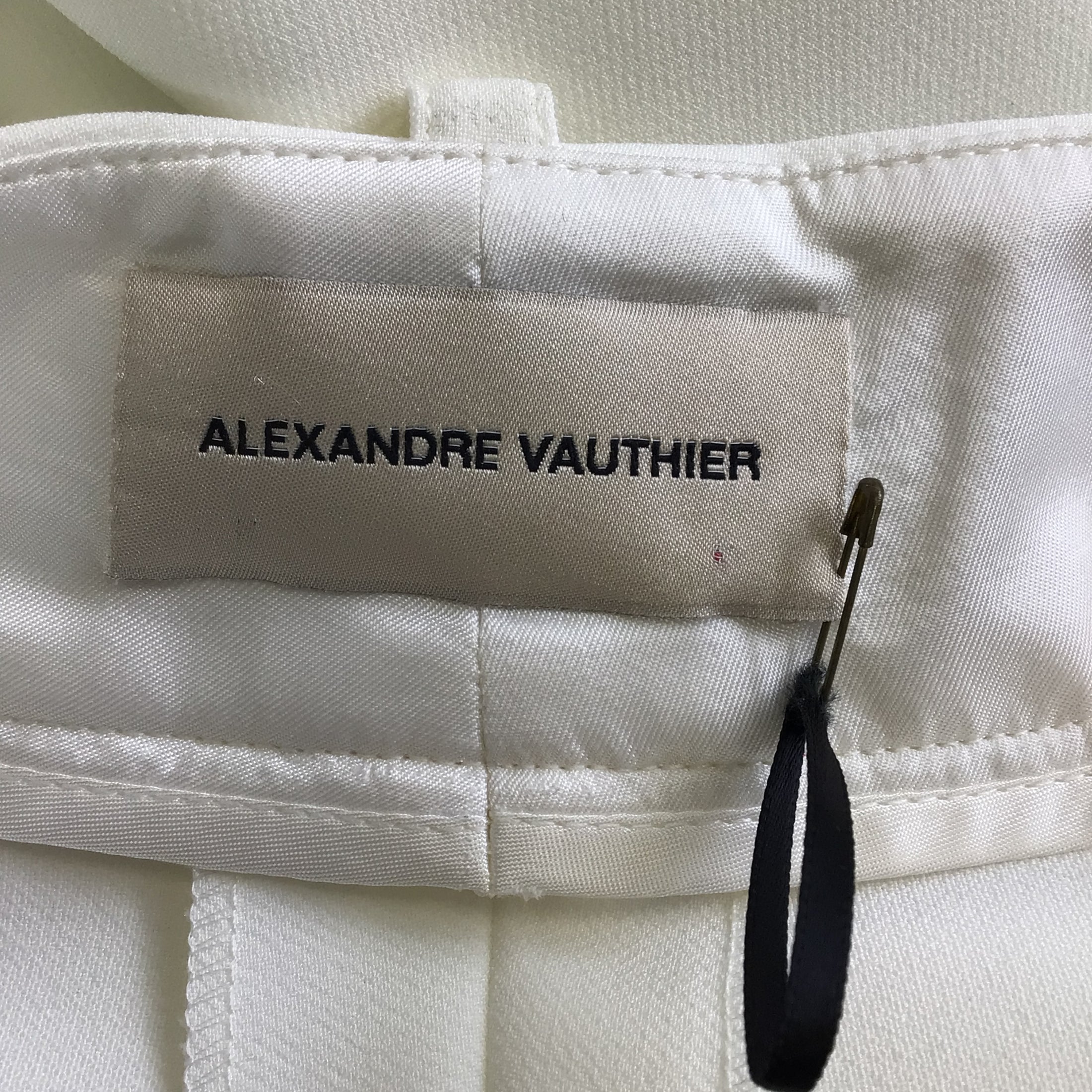 Alexandre Vauthier White Crepe Smoking Pants
