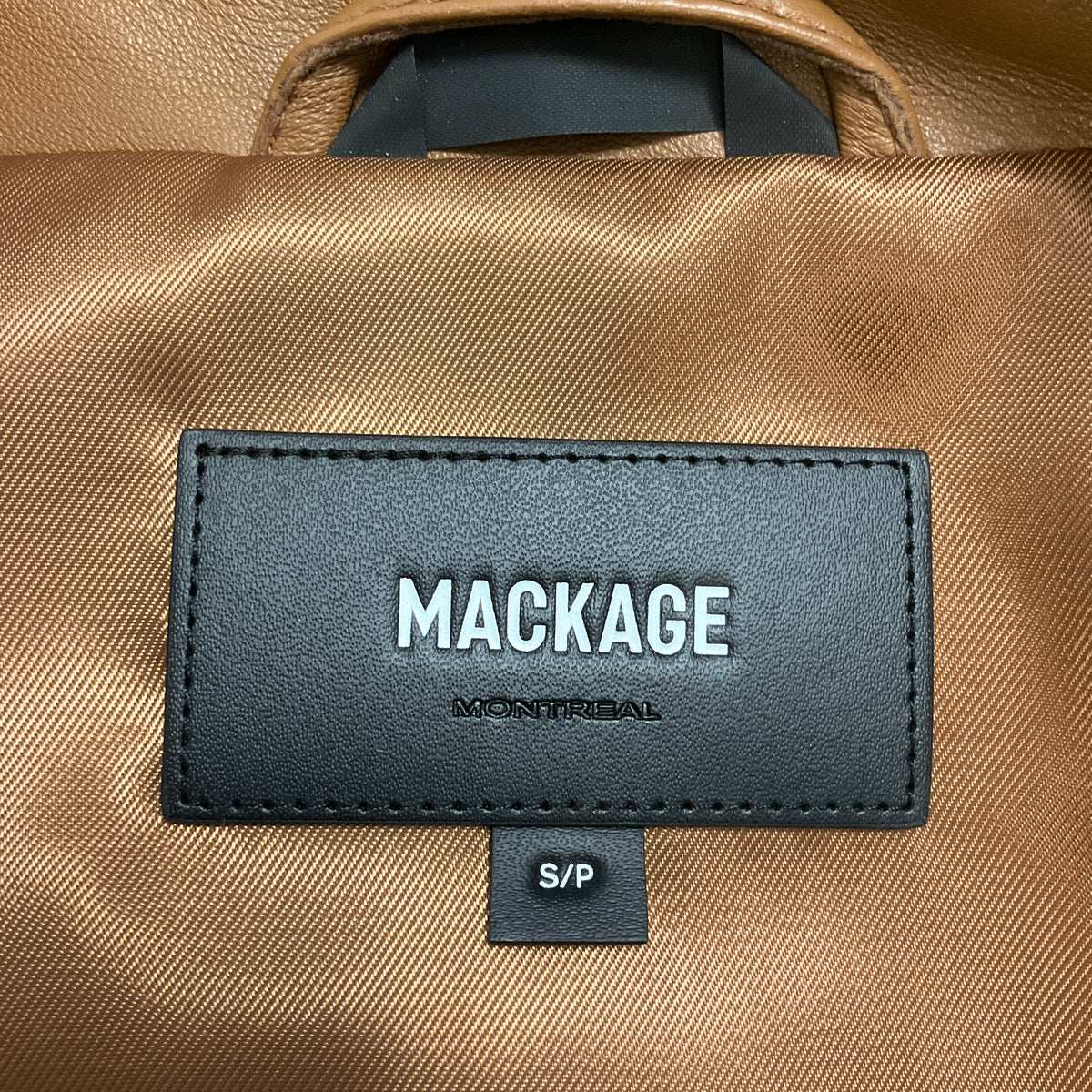 Mackage Earth Brown Barbara Fitted Lamb Leather Jacket