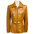 Load image into Gallery viewer, Mackage Earth Brown Barbara Fitted Lamb Leather Jacket
