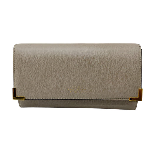 Smythson Taupe Leather Wallet